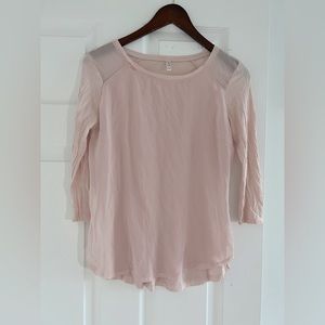Rose/ Nude long sleeve shirt, S
